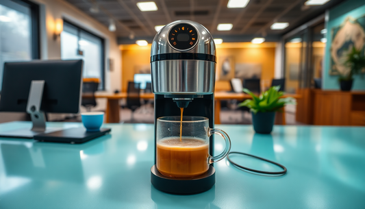 Instant chai machine brewing tea in a Kolkata office