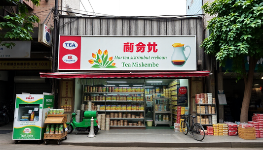 A tea premix distributor shop on Park Street Kolkata