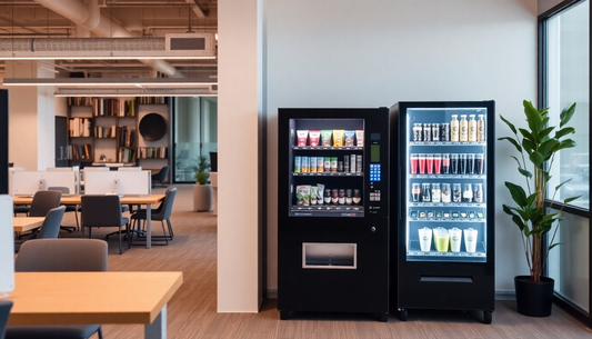 Office tea coffee vending machine in a modern workspace