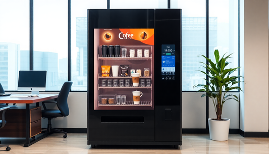 Modern coffee vending machine in Kolkata office setting