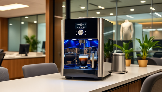 Modern coffee machine in an office setting in Noida