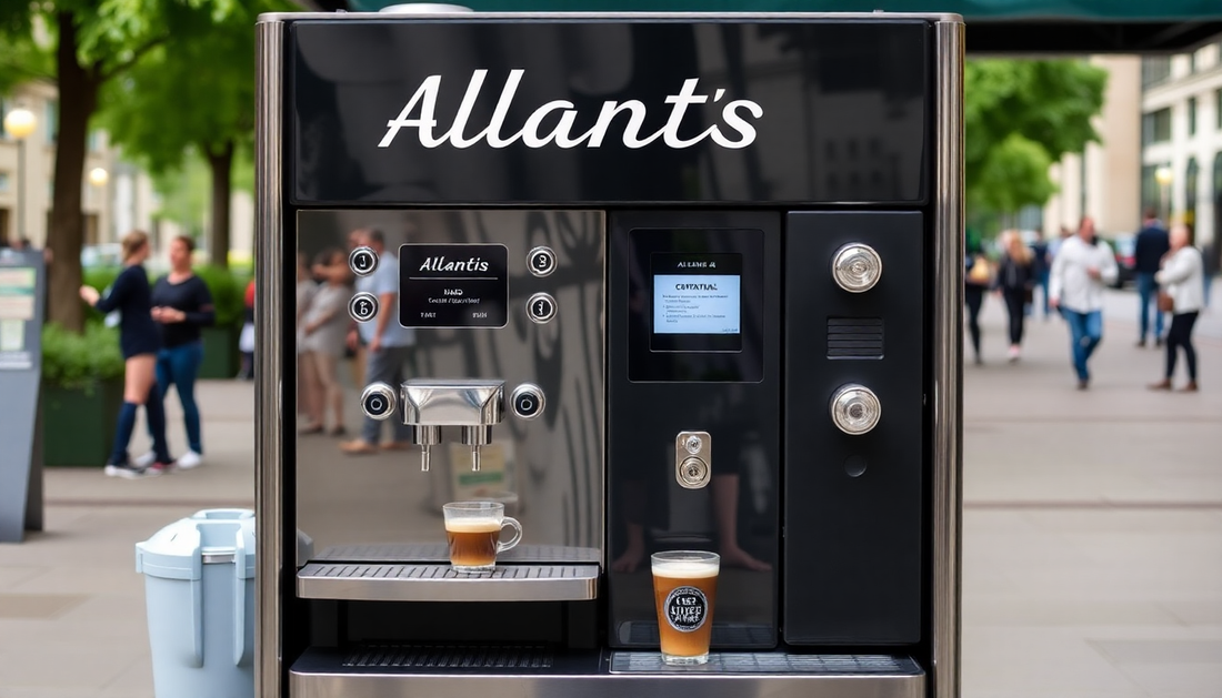 Atlantis coffee machine dispensing coffee on Park Street