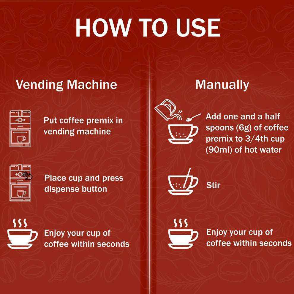 Amazon Gold Bulk Instant Coffee 12kg Premix Vending