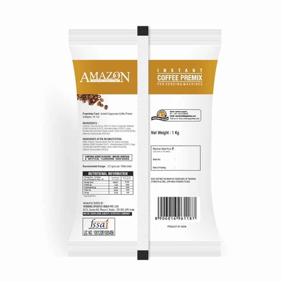 Amazon instant cappuccino powder 1 kg packet with instant coffee premix for vending machines
