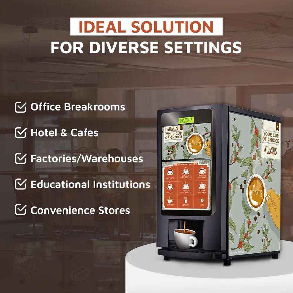 Best commercial coffee machine Delhi by Tea coffee vending service for office breakrooms hotels and cafes