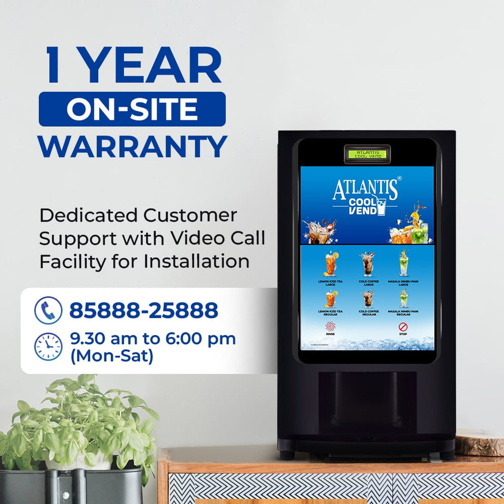 Atlantis chill coffee machine by COFFEE WALLA with 1 year on-site warranty and video call support