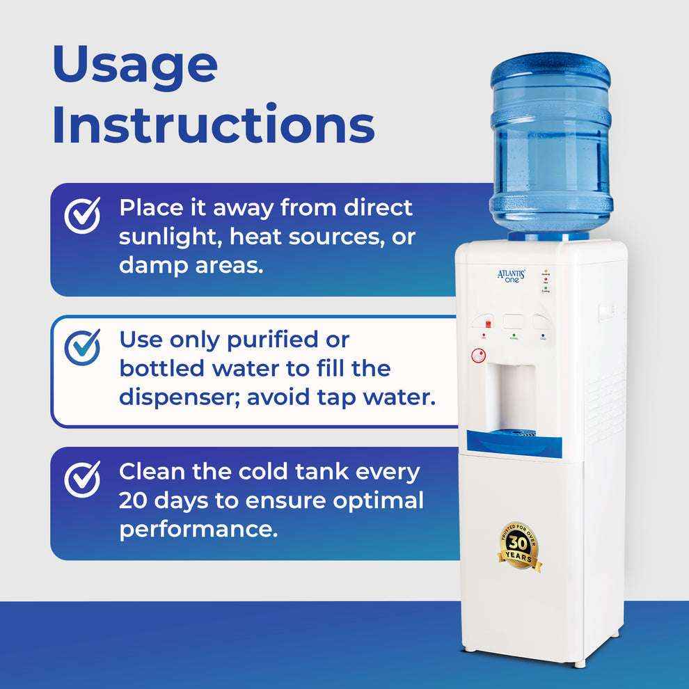 Atlantis One Water Cooler with Child Lock - Hot, Cold & Normal