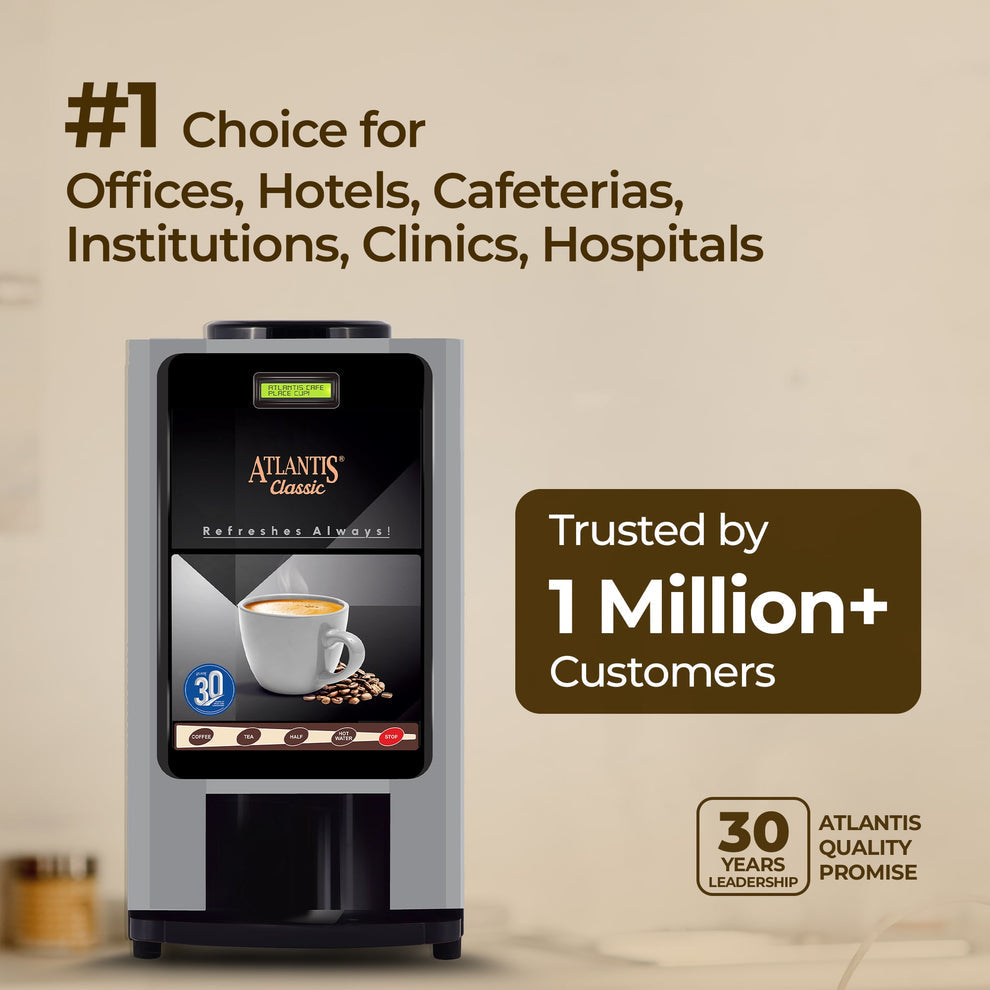 Atlantis 3 lane coffee machine by COFFEE WALLA perfect for offices hotels and cafeterias with trusted quality