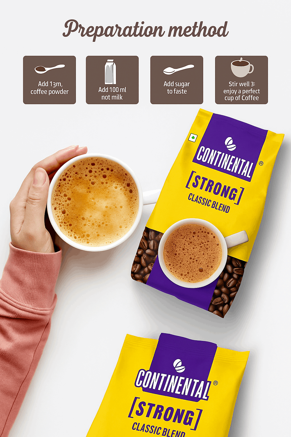 Continental Instant Coffee Powder Strong Super Blend