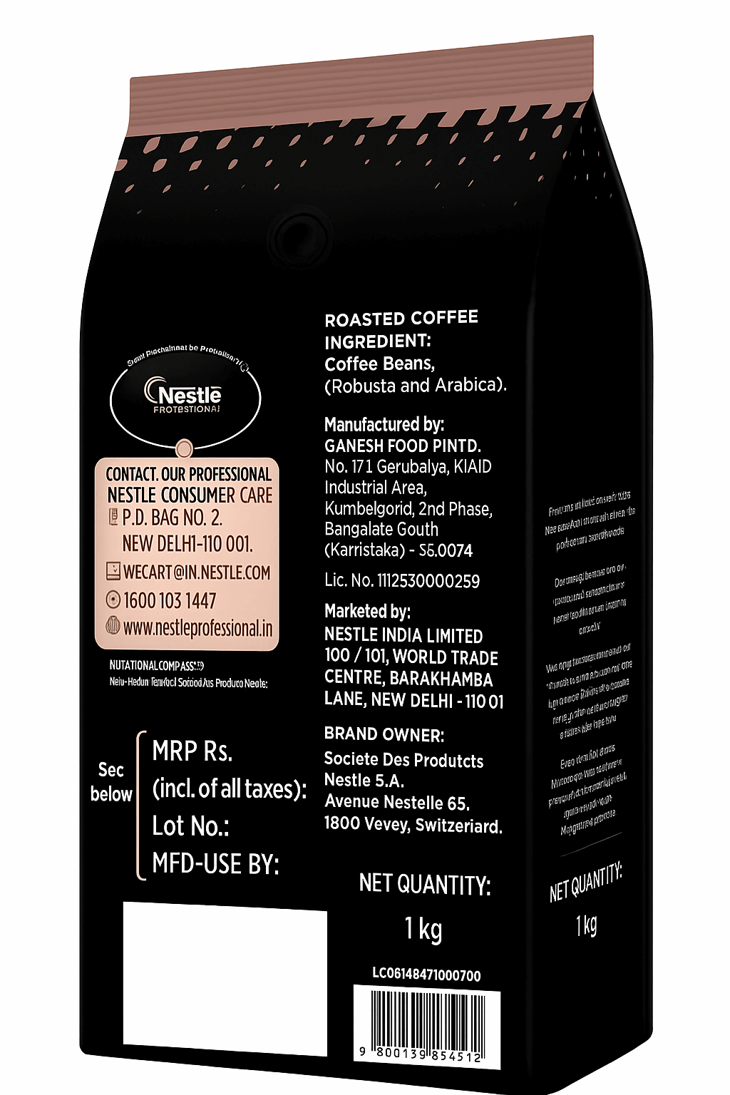Nescafe Intenso Whole Roasted Coffee Beans Delhi