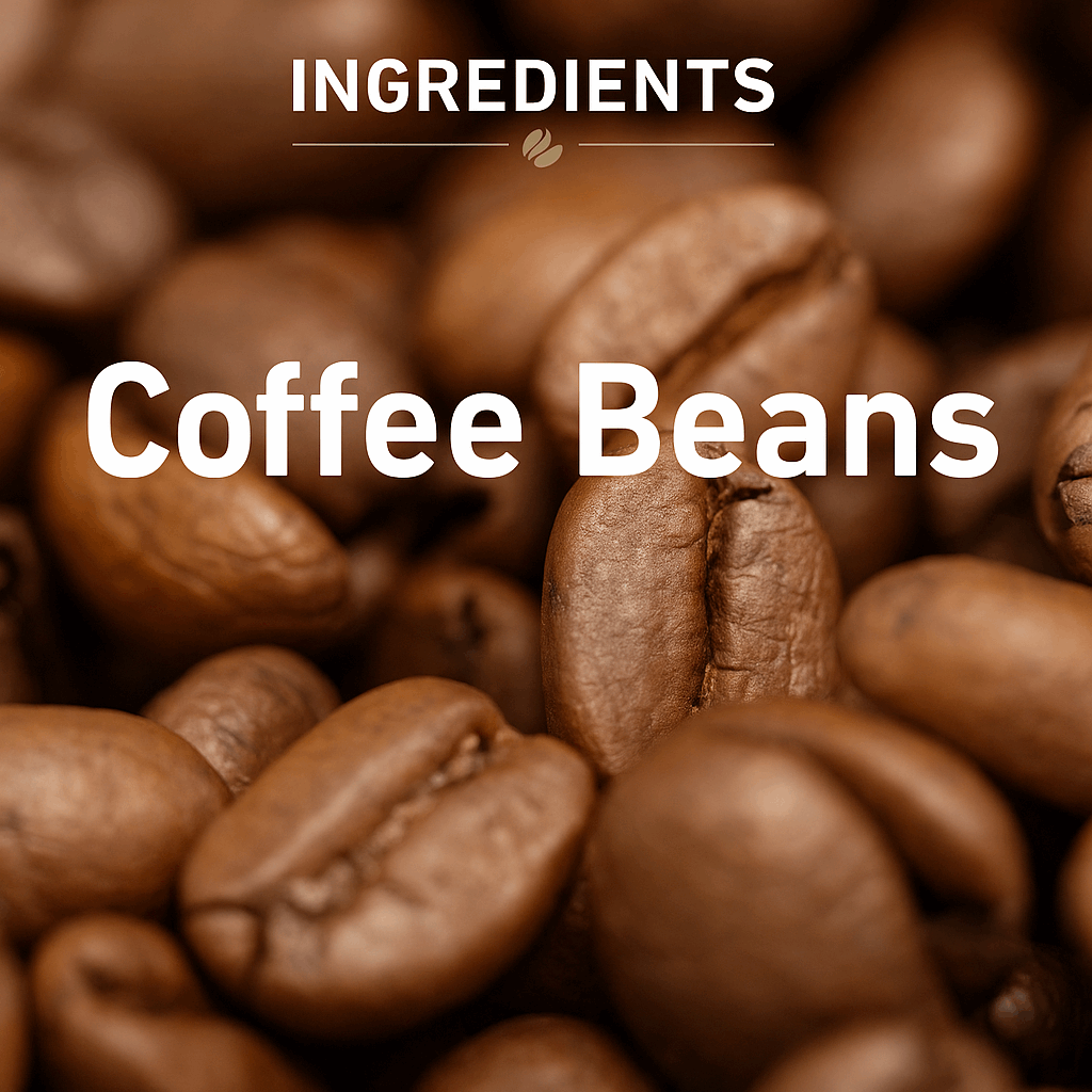 Close-up of coffee beans representing ingredients for Nescafe Signature Blend Coffee Premix 1 Kg