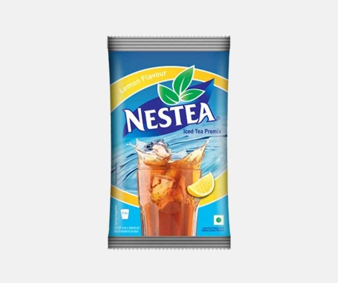 Nestea lemon iced tea 1kg pack with refreshing lemon flavour and ice served in a glass