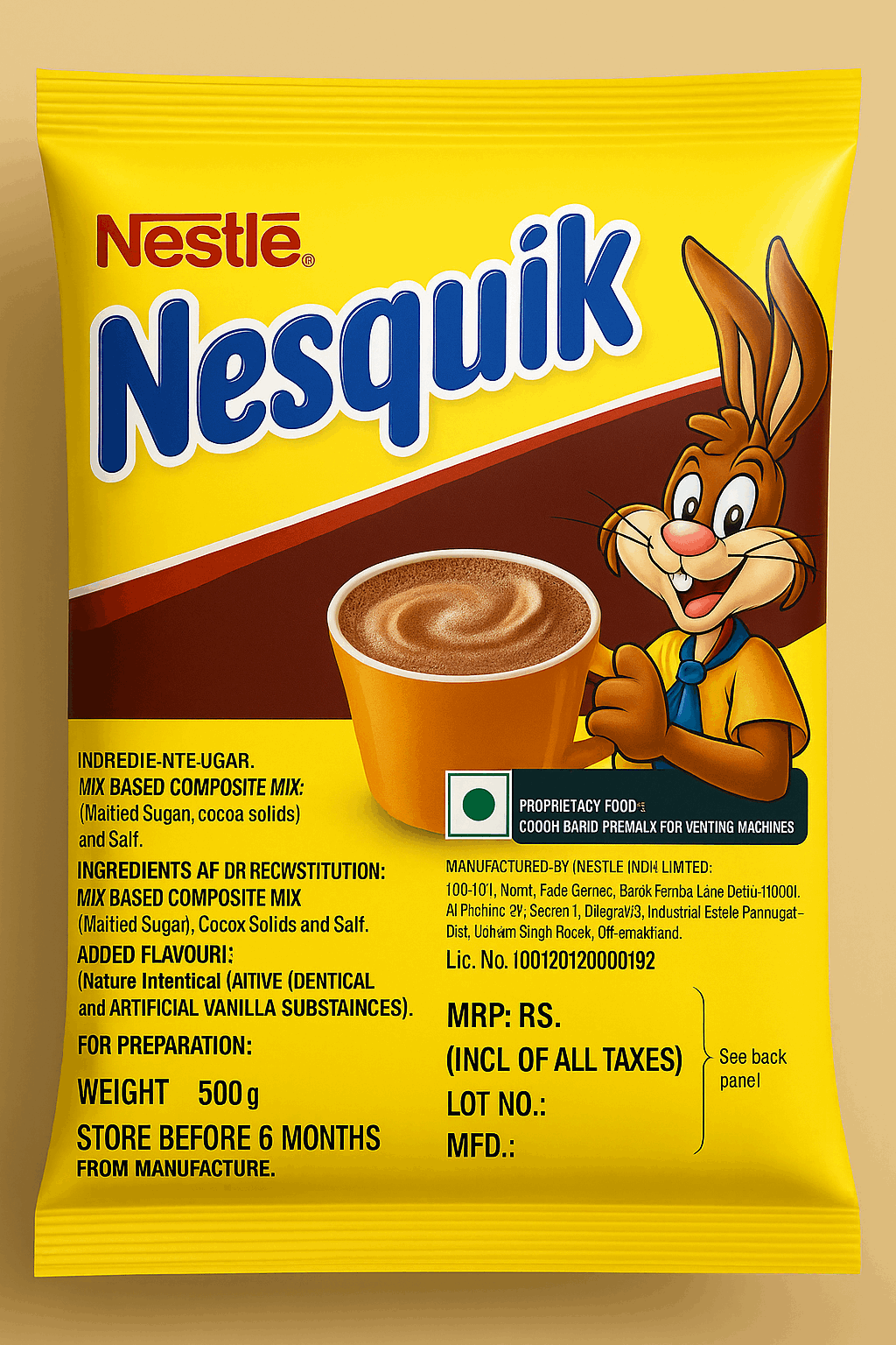 Nesquik Hot Chocolate Mix Delhi 500g by Nestle