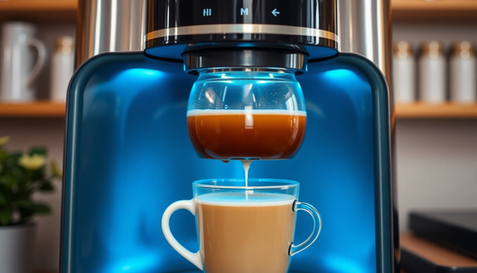 Automatic tea coffee machine brewing fresh beverages