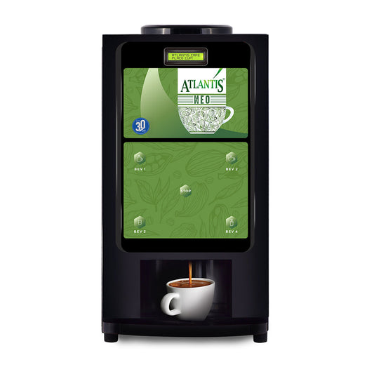 4-lane coffee vending machine for offices dispensing a fresh cup of coffee from Tea coffee vending service