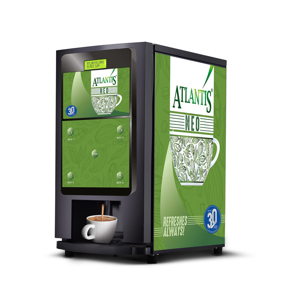 4-lane coffee vending machine for offices by Tea coffee vending service with Atlantis Neo design
