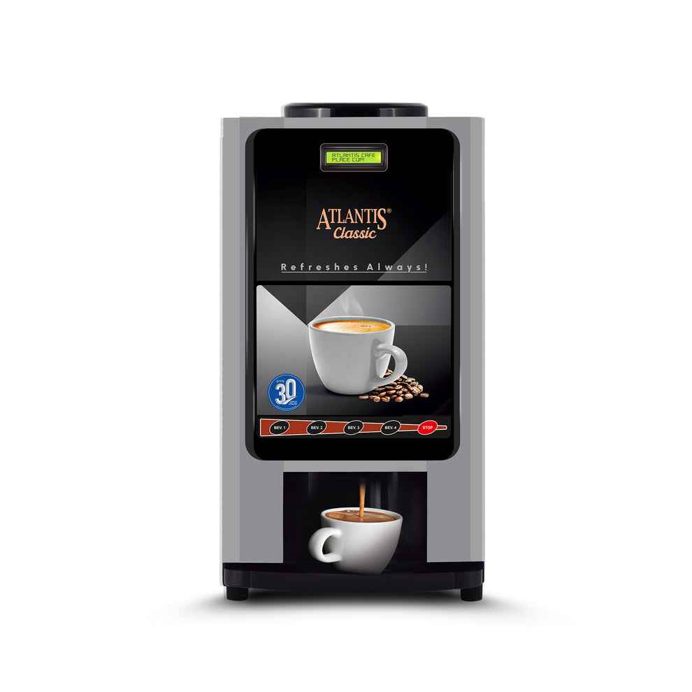 Atlantis Classic coffee vending machine for office with digital display and fresh coffee dispensing