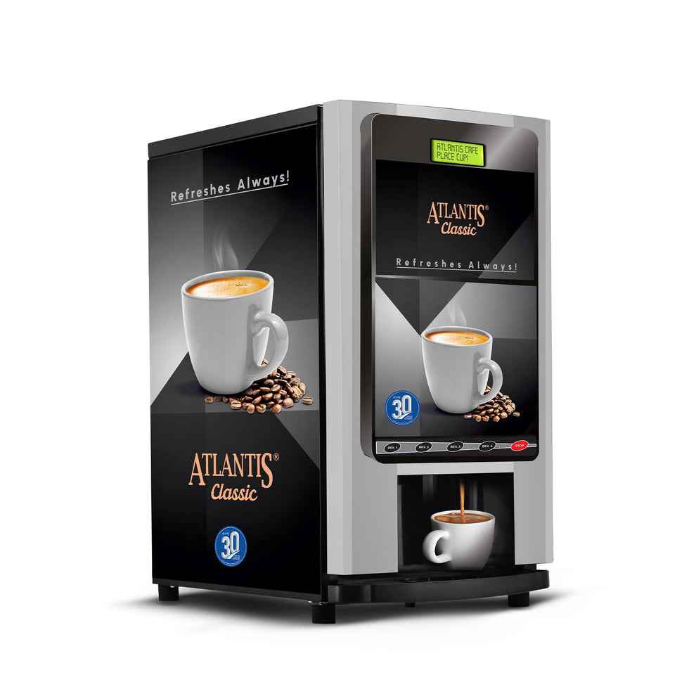 Atlantis Classic coffee vending machine for office with touchscreen and cup dispenser