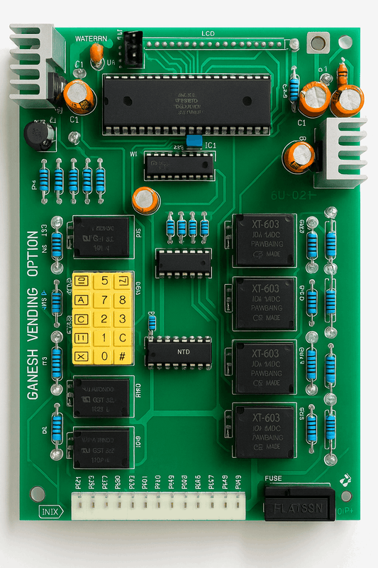3 lane nescafe vending pcb circuit board for Tea coffee vending service with multiple electronic components