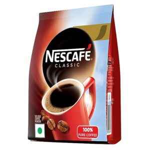 Nescafe Classic 500g gm vending machine use pack of pure coffee with cup and coffee beans image