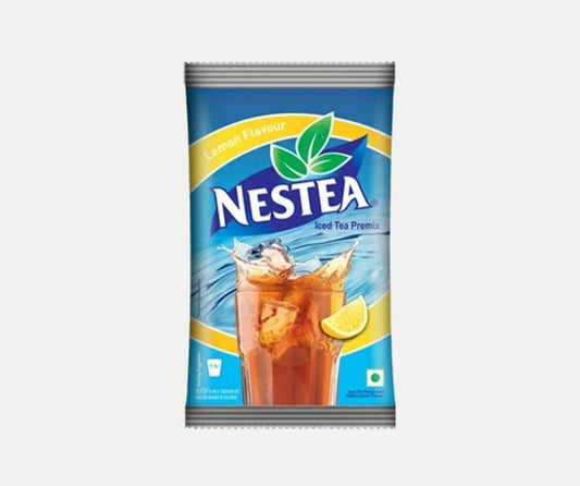 Nestea lemon iced tea 1kg pack with refreshing lemon flavour and ice served in a glass